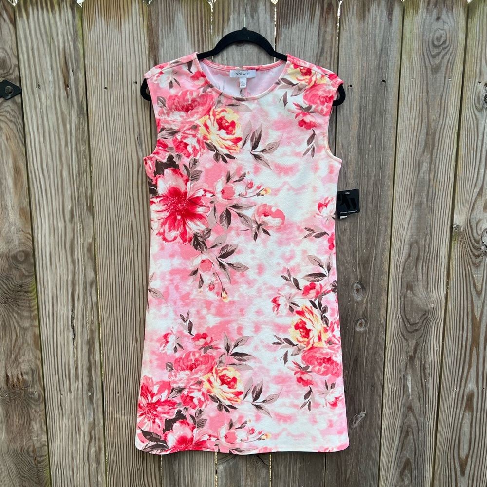 NINE WEST Floral Shift Dress Women’s 6 NWT NEW